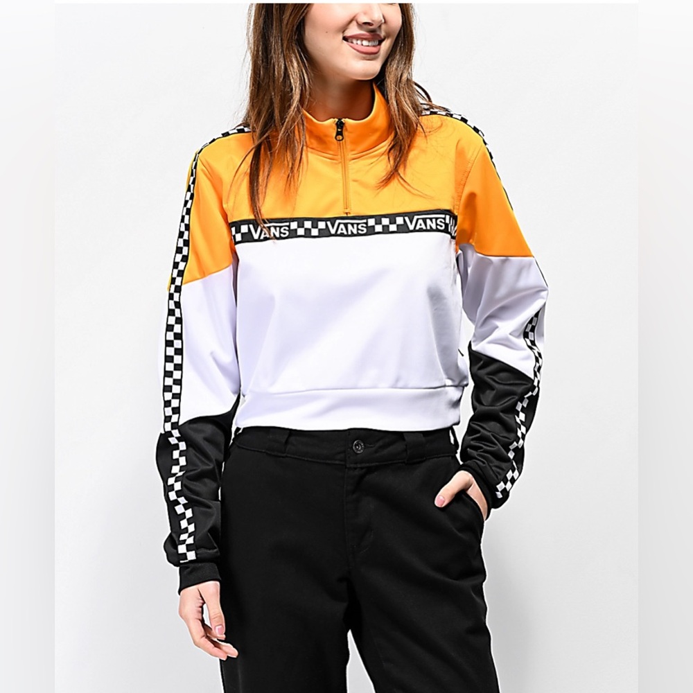 Vans Orange and White Checkered Jacket